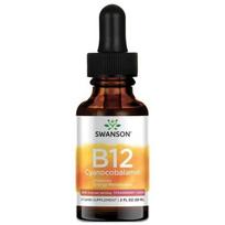 Swanson Skystas vitaminas B12 , Braškės - 59 ml
