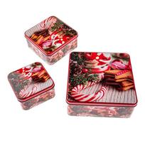 Iš metalo maisto laikymo indai 3 vnt. meduoliukams Christmas – Dakls