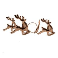 Iš metalo servetėlių žiedų rinkinys 4 vnt. Deer – Dakls