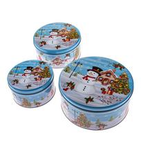 Iš metalo maisto laikymo indai 3 vnt. meduoliukams Snowman – Dakls
