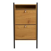 Natūralios spalvos atlenkiama spintelė batams iš ąžuolo 62x118x26 cm Barco – House Nordic