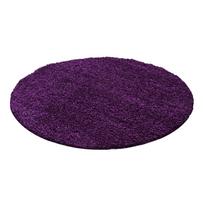 Apvalios formos kilimas tamsiai violetinės spalvos ø 80 cm Life – Ayyildiz Carpets