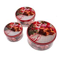 Iš metalo maisto laikymo indai 3 vnt. meduoliukams Christmas – Dakls