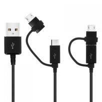 „Samsung EP-DG950DBE“ „Samsung Combo microUSB“ duomenų kabelis su USB-C mažinimu, 1,4 m, juodas (birus)
