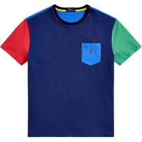 Polo Ralph Lauren spalvotas megztas marškinėlis su kišenėle Vyriški viršutiniai drabužiai 710852665-008 XXL