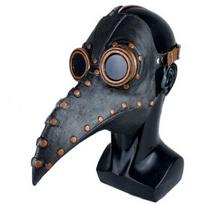 Latekso medžiagos Maro gydytojo kaukė Retro Steampunk Helovino vakarėlio kaukė Paukščio snapo kaukė Moterims Vyrams Viduramžių Renesanso kostiumas gray