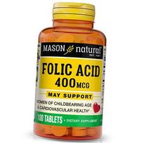 Folatas, Folio rūgštis, Folic Acid 400, Mason Natural 100 tabl. (36529022) 100tab