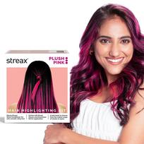 Streax plaukų dažų šviesinimo rinkinys Rožiniai plaukų dažai Plush Pink 1 vnt. Praturtintas graikinių riešutų ir argano aliejumi