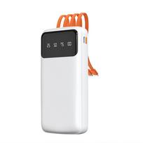 Dudao K6Pro Universal 10000mAh Power Bank su USB kabeliu, USB Type C, Lightning baltos spalvos (K6Pro-baltos spalvos)