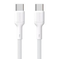 Dudao L9C 65W USB-C – USB-C kabelis 1m – baltos spalvos