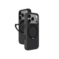 AmazingThing Cloudie Apple iPhone 17 Pro dėklas with Stand – juodos spalvos