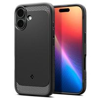 Spigen Rugged Armor Mag MagSafe dėklas skirtas Apple iPhone 17 – matinis juodos spalvos