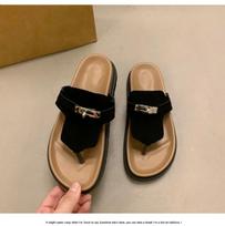 Madingos moteriškos šlepetės, plokščiapadžiai sandalai, vasariniai batai 2025 m. Nauja atsitiktinė tendencija Moteriškos šlepetės flip-flop, sportiniai slingback batai, šlepetės Mujer Sandalias 35 juoda