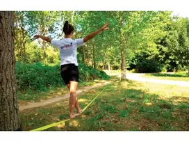 Balansavimo juosta Pro Slackline 15m 50mm (juodos spalvos)