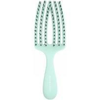 Lenktas šepetys plaukams Olivia Garden Fingerbrush Care Mini Mint OG1818, mėtinės spalvos