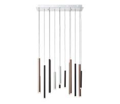 Brilliant -LED Reguliuojamas pakabinamas šviestuvas ant laido CEMBALO LED/60W/230V chromas/juoda/ruda