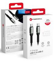 Juodas USB-C - USB-C PD QC4.0 PD 5A 100W 300cm laidas "Forcell F-ENERGY Cafule C260"