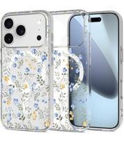 Skaidrus dėklas su gėlėmis Apple iPhone 17 Pro Max telefonui "Tech-Protect Flexair Magsafe Spring Flowers"