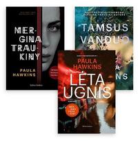 Paula Hawkins 3 knygų rinkinys: Tamsus vanduo + Mergina traukiny + Lėta ugnis