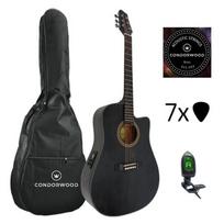 Condorwood AD-512 EQ elektro akustinė gitara su rinkiniu STARTER