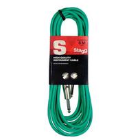 Stagg SGC6DL CGR instrumentinis kabelis, 6 m, žalias