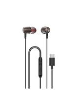Laidinės į ausis įdedamos ausinės su mikrofonu ir nuotolinio valdymo pulteliu USB-C 1,2 m – juodos