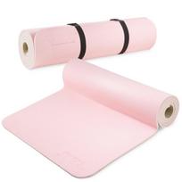 Gimnastikos, jogos, treniruočių kilimėlis 4FIZJO TPE, 180 x 60 cm, 1 cm, rožinis, neslystantis, fitness kilimėlis, yoga mat, treniruotėms, pratimams
