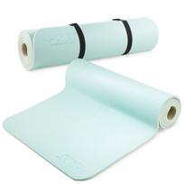 Gimnastikos, jogos, treniruočių kilimėlis 4FIZJO TPE, 180 x 60 cm, 1 cm, mėtų, neslystantis, fitness kilimėlis, yoga mat, treniruotėms, pratimams