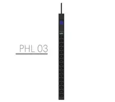 Maitinimo juostos stovas pdu 19" 10a 16x iec c13 3m iec c14 metras vertikalus juodas
