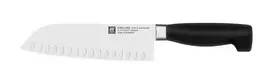 Santoku knife with grooves Zwilling Four Star - 18 cm