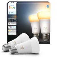 Philips Hue LED smart bulb, White ambiance, E27, 810 lm, 2-pack (929003854802)