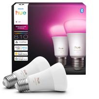 Philips Hue LED smart bulb, White and color ambiance, E27, 810 lm, 2-pack (929003853405)