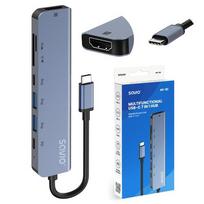 Savio AK-82 USB Type-C interface hub, 5000Mbit/s, Black
