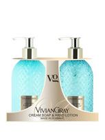 VIVIAN GRAY Rinkinys gemstone jasmine: skystas muilas, rankų losjonas, 2x300 ml