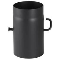 Juodojo plieno dūmtraukio vamzdis PARKANEX u sklende, Tiesus, Ilgis 0.25 m, Ø130, Storis 2mm