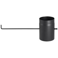 Juodojo plieno dūmtraukio vamzdis PARKANEX u sklende, Tiesus, Ilgis 0.25 m, Ø180, Storis 2mm