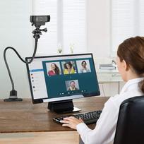 60cm lankstus internetinės kameros stovas, kameros laikiklis, 360° reguliuojamas mobiliojo telefono laikiklis Gopro/Logitech, tvirtinamas prie lovos, stalo, stalo, su spaustuku CHINA