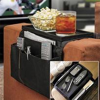 TV Remote Control Organizer Holder, Drapes Over Sofa Arm Quality Armrest Organizer-5 Pocket Organizer W/ Arm Rest Tray One Size juoda