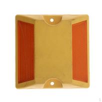 8Pcs Reflective Road Pavement Marker Driveway Reflector Yellow