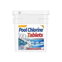 Chloro tabletės baseinams, Naikina ir stabdo dumblius, Lėtai tirpstančios, Supakuotos individualiai, Baseinų chloro tabletės One Size