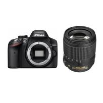 Nikon D3200 DSLR fotoaparatas + AF-S DX 18-105mm f/3.5-5.6G ED VR priartinantis objektyvas juoda
