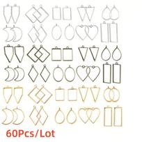 60 vnt./partija Atviri rėmeliai UV epoksidinei dervai Rinkinys Tuščiaviduriai rėmeliai Pakabukai Dervos amatai Rėmeliai Lydinio papuošalų formos Dervos liejimui 60Pcs/Lot
