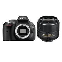 Nikon D5200 DSLR fotoaparatas + AF-S DX 18-55mm f/3.5-5.6G VR II objektyvas juoda