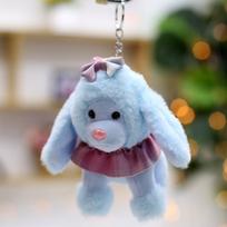 Naujas Mielas Mielas Princesės Šuo Raktų Pakabukas Pliušinis Žaislas Lėlė Krepšio Kabantis Papuošalas Lėlė Blue princess dog