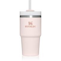 Stanley Quencher H2.O FlowState™ Tumbler nerūdijančiojo plieno puodelis su šiaudeliu mažas Rose Quartz 600 ml