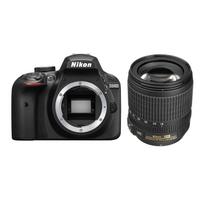 Nikon D3400 DSLR fotoaparatas + AF-S DX 18-105mm f/3.5-5.6G ED VR objektyvas juoda