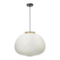 Baltos spalvos kabantis šviestuvas ø 60 cm su popieriniu gaubtu Kami – Blomus