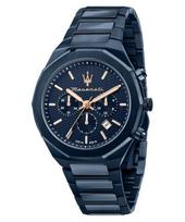 Maserati Stile Chronograph Mėlyno Ciferblato Kvarcinis R8873642008 100M Vyriškas Laikrodis mėlyna