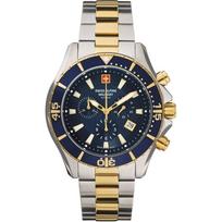 Swiss Alpine Military by Grovana Nautilus Chronograph Blue Dial Quartz 7040.9145 100M vyriškas laikrodis mėlyna