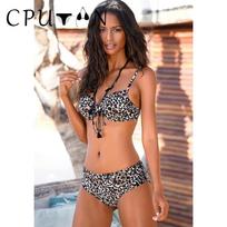 Vintažinio bikinio rinkinys Push Up Biquini 2025 dviejų dalių maudymosi kostiumėlis Moteriškas didelio dydžio braziliškas maudymosi kostiumėlis Leopard paplūdimio drabužiai S
